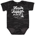 thumbnail image 3 of Inktastic Florida is My Happy Place with Palm Trees Boys or Girls Baby Bodysuit, 3 of 5
