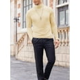 thumbnail image 5 of COOFANDY Men's Casual Slim Fit Turtleneck T Shirts Lightweight Basic Cotton Pullovers, 5 of 11