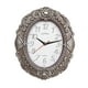thumbnail image 1 of Reloj de pared dorado silencioso con números arábigos, decoración bohemia, para pared o oficina. Astilla blanca, 1 of 8