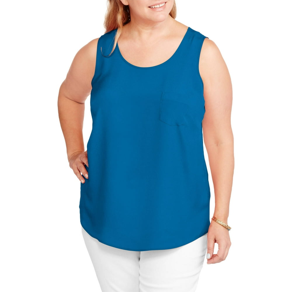 Faded Glory Women's Plus Size Woven Tank Top