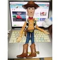 thumbnail image 3 of 2025 Figuras de acción de Disney Pixar Toy Story Woody, muñecos de personajes de sonido de película en inglés, tela de vaquero, regalo de cumpleaños para niños, 40CM, 3 of 5