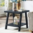 thumbnail image 3 of Home Square Replicated Wood End Table with Shelf in Black - Set of 2, 3 of 7