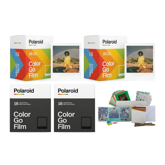 Film Polaroid Originals Go Color Classic, paquete de 2, paquete de 2 en negro