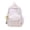Pink 430*300*130, variant on Striped Nylon Backpack for Women, Cute Travel Rucksack with Pendant, Large Capacity College Shoulder Daypack (Red)
