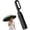 Black, variant on Automatic Compact Folding Umbrella, 10-Rib Windproof Travel Umbrella with Ring Buckle Handle, Reflective Trim & Auto Open Close for Daily Carry