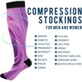 thumbnail image 4 of FREEAMG Rose Compression Socks for Women Men, Circulation Knee High Stockings for Running Cycling Medical, 1Pair, 4 of 7