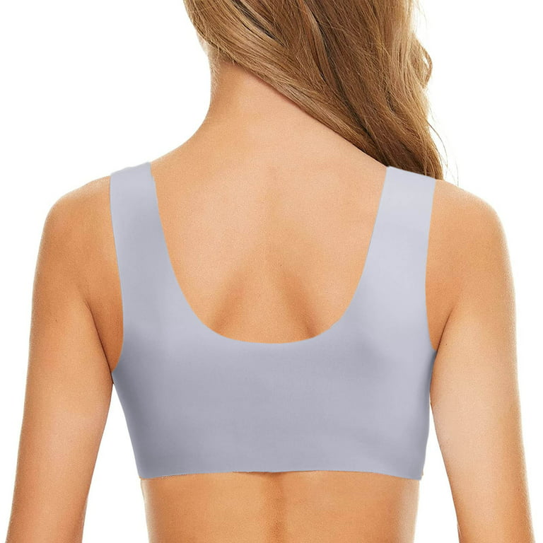 NECHOLOGY Sports Bras For Women High Support womens Comfort Revolution  Wireless T-shirt Bra, Full-coverage Pullover Bra Grey XX-Large