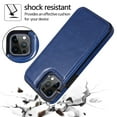 thumbnail image 7 of Dteck Case for Apple iPhone 12 Pro Max 6.7-inch,Shockproof PU Leather Wallet Case Card Holder Kickstand Flip Magnetic Hybrid Rubber Back Phone Cover,Darkblue, 7 of 7