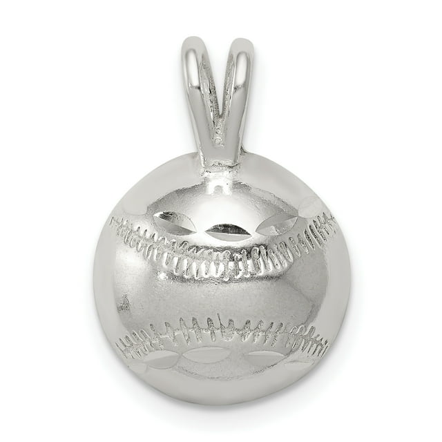 Collier Breloque Baseball en Argent Sterling 925 Pendentif Sport Softball