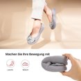 thumbnail image 4 of EverFoams Women's Ballerina Slippers Lightweight Comfy Memory Foam House Shoes with Stretchable Heel Design Gray,11-12 US, 4 of 7