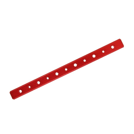 

T Slot Miter Track Jig Aluminum Alloy Woodworking Slide Strip 300mm with Hole for Engraving Machine Table Saw Red