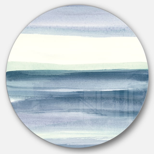 Designart 'Mint Indigo Dawn I' Art Mural Rond en Métal Style Ferme - Disque de 36