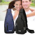 thumbnail image 4 of 1 Uds. Mochila cruzada compacta y bolso de día bolso de pecho multifuncionalAzul, 4 of 8