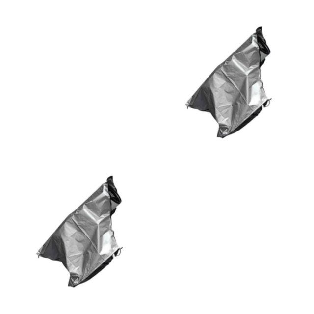 Inteprter Cubierta antipolvo para telescopio astronómico, protección solar portátil, impermeable, plegable, parasol para observación, 100*75 CM, plata 2piezas