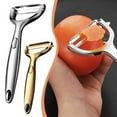 thumbnail image 3 of Ruifaya Gold flat edge (420 blade) (B) $ Stainless steel thick potato fruit peeler kitchen peeling vegetable fruit 1 planer fruit pe, 3 of 8