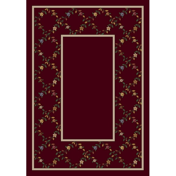 Milliken Design Center Area Rug MAIDEN GARNET Maiden Garnet 3' 10" x 5' 4" Rectangle