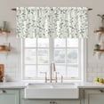 thumbnail image 2 of Green Botanical Tier Curtains, Spring Summer Birds Watercolor Light Filtering Kitchen Curtains, 2Pcs Rod Pocket Half Window Treatments Panels for Sink Cafe Cabinet Camper 27.5x36 Inches, 2 of 9