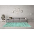 thumbnail image 3 of Ahgly Company Indoor Square Abstract Light Blue Modern Area Rugs, 5' Square, 3 of 4