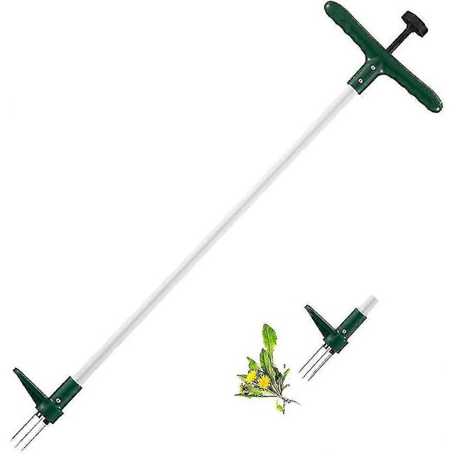 Weed Puller, Stand Up Weeder Hand Tool, Long Handle Garden Weeding Tool With 3 C Ty
