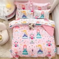thumbnail image 6 of Wajade Kids Pink Girls Comforter Set Bed in a Bag 7-Piece Princess Bedding Set for Girls (1Comforter, 1Flat Sheet, 1Fitted Sheet, 2Pillowcase and 2Pillow Sham, Full Size), 6 of 6