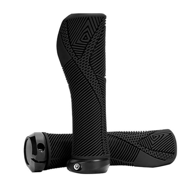 2 piezas de puños ergonómicos para manillar de bicicleta con bloqueo. Negro