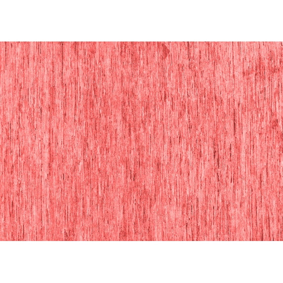 Ahgly Company Machine Washable Indoor Rectangle Solid Red Modern Area Rugs, 4' x 6'
