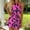 Hot Pink, variant on Elvqul Womens Pull On Rompers Halter Shorts One Piece Pockets Floral Print Sleeveless Loose Fit for Women Elastic Waisted