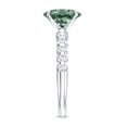 thumbnail image 4 of Rosec Jewels 2 Carat Lab Grown Green Diamond Oval Engagement Ring - IGI Certified - VS1 Grade - Green and White Diamond Ring, 18K White Gold, US 3.50, 4 of 9