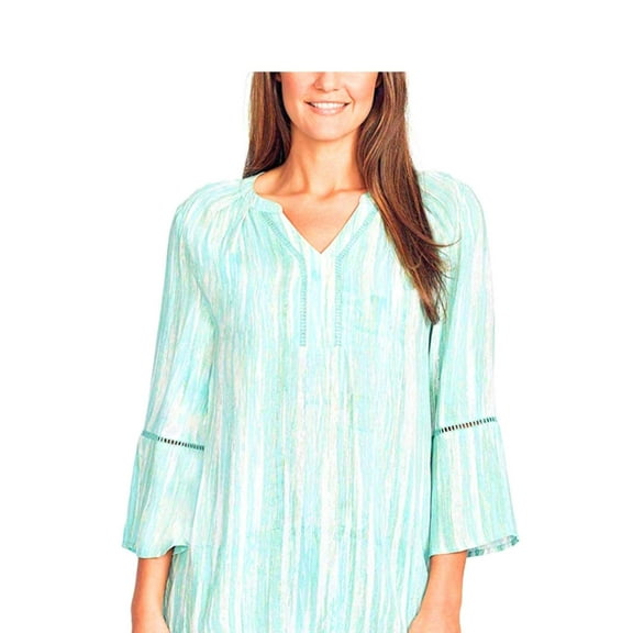 Gloria Vanderbilt Women's Nova Flutter Sleeve Blouse