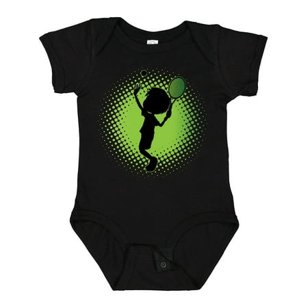 

Inktastic Tennis Player Gift Silhouette Boy Boys Baby Bodysuit