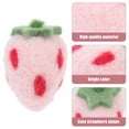 thumbnail image 2 of WRISTBIQUE Cute Strawberry Shape Pink Wool Felt Crafts 5.3X1.4X1.4In 10Pcs For Diy Accessories Home Decoration, 2 of 8