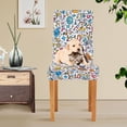 thumbnail image 4 of Yayeee 2 Pack Dining Chair Covers Stretch Parson Chairs Slipcovers Seat Protector, Doodle Pattern, 4 of 6