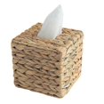 thumbnail image 1 of Water Hyacinth Wicker Square Tissue Box Cover, 1 of 4