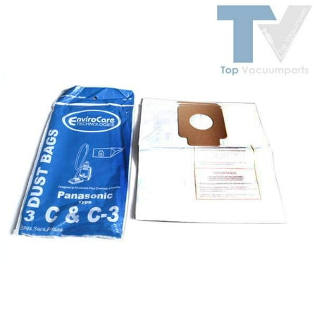 Canister Replacement Paper Bags - Panasonic Type C and C-3 Canister Vacumm Cleaner Replacement Paper Bags 3PK // 108SW