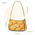 thumbnail image 3 of One Shoulder Chain Handbag 7.1x11x2.8in Women's Hobo Handbags Tote Handbags Shoulder Handbags Card Bag Cash Bag Key Bag Sliced Orange, 3 of 7