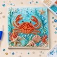 thumbnail image 6 of Ocean Theme Pearl Art DIY Kit, Crab Pearl Painting Set with Glossy 3D Effect, Wall Art Craft for Adults Teens and Home Decor Gift, 6 of 7
