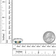 thumbnail image 6 of Gem Stone King 10K Two Tone Gold Peach Morganite and Blue Diamond Engagement Ring for Women | 0.94 Cttw | Round 5MM | Gemstone October Birthstone | Size 7, 6 of 6
