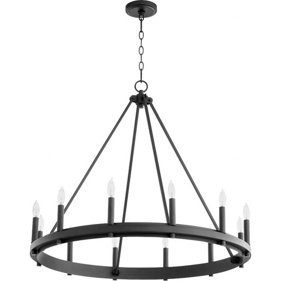 611-12-69-Quorum Lighting-Aura - 12 Light Chandelier In Modern Farmhouse Style-28.25 Inches Tall and 32 Inches Wide     -Traditional Installation