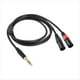 thumbnail image 1 of Jack 6.35mm 1/4 TRS Estéreo A Doble XLR Macho Cable de Audio Cable Alargador y Cable de Audio Divisor 200cm, 1 of 5