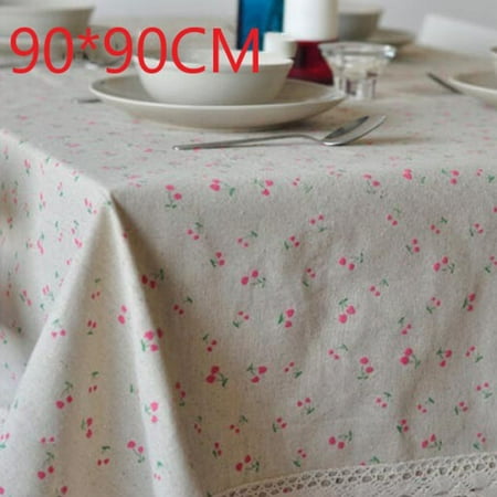 

Square Tablecloth Table Cover Flower Pattern Dining Table Cloth wLace