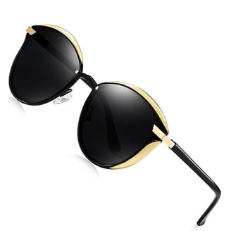 Creamily Retro Oval Cat Eye Sunglasses for Women Small Thin  display picture 3
