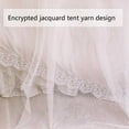 thumbnail image 3 of 4-Post Bed Canopy With Ruffle Decoration, Double Layer Cozy Mesh Mosquito Net For Adults, Wedding, Bedroom, 3 of 5