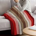 thumbnail image 3 of Red Pink Blanket Soft Cozy Warm Throw Blanket for Couch, Plush Fuzzy Flannel Fleece Blankets for Sofa, Farmhouse Wood Grain Vintage Brown Striped Bed Blankets Lightweight Gifts for Women, 32"x48", 3 of 9