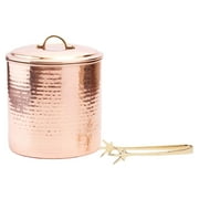 Old Dutch Decor Hammered Copper Ice Bucket with Tongs