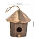 thumbnail image 3 of Casa de pájaros de madera montada en la pared para decoración exterior del jardín - Casita de madera natural con cordón colgante, 3 of 7