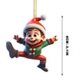 thumbnail image 2 of Ganfancp Colgante Acrílico de Árbol de Navidad Enano Colgante de Muñeca China con Impresión Plana Enana Mona Ofertas de La Semana 1* Colgante, 2 of 6