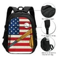 thumbnail image 3 of Balery American Flag And Baseball Mochila con carga USB para hombre y mujer - Mochila impermeable y antirrobo para portátil con puerto USB para viajes, trabajo, estudios y universidad, 3 of 7