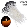 thumbnail image 3 of Monstrate 100 Uds. Núcleo de de mecha de de algodón para hacer velas hechas a mano accesorios para suministros de fiesta 15cm Kits para hacer velas Monstrate HA3185-00B, 3 of 6