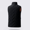 thumbnail image 4 of BiZtdJrK Zip Up Casual Vest for Men Stand Collar Sleeveless Winter Warm Quilted Puffer Jackets Big and Tall Winter Vests with Zipper Pockets Black M, 4 of 10