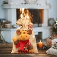 thumbnail image 6 of Christmas Gift Bag, Linen Gift Bag, Three-Dimensional Santa Snowman Reindeer Holiday Candy Bags, Cloth Multicolor 20x30cm Festive Present Packaging, 6 of 7